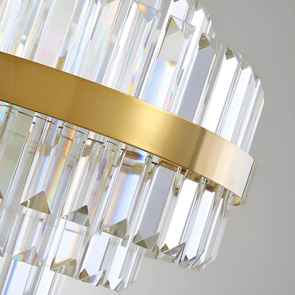 Calenzana | Large Chic Hanging Crystal Chandelier, 39.4''By Miron Demid LLC