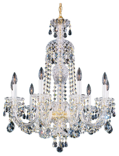 Sterling 9-Light Chandelier in Silver With Clear Heritage CrystalBy Schonbek