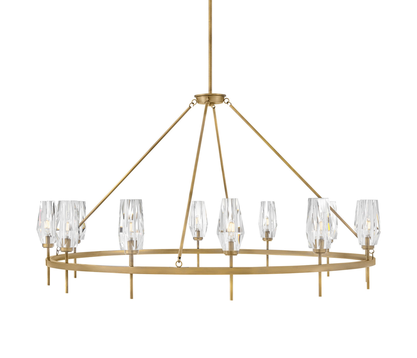 Hinkley Lighting 38259 Ana 12 Light 58"W Crystal Ring Chandelier - HeritageBy Hinkley