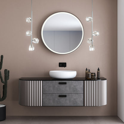 Gatsby Vertical Pendant, Sterling FinishBy Hubbardton Forge