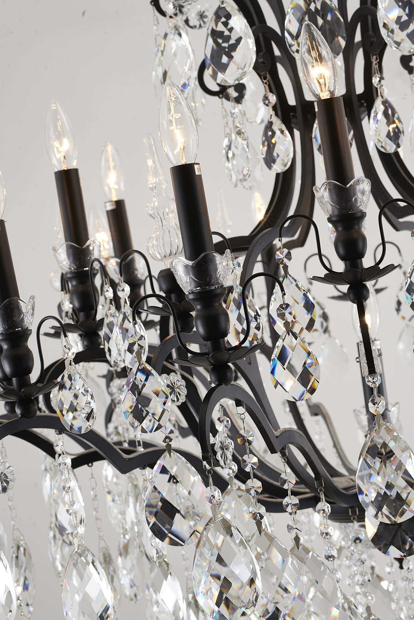 Clear Crystal Chandelier, Sandy BlackBy Design Living