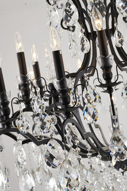 Clear Crystal Chandelier, Sandy BlackBy Design Living