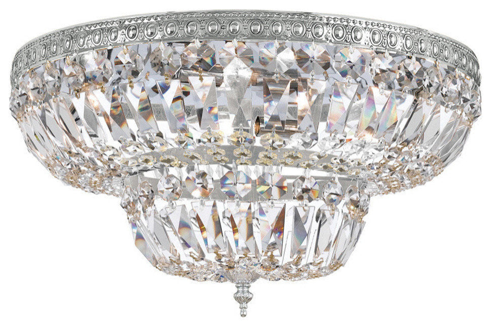 Crystorama 4 Light Clear Swarovski Strass Chrome Ceiling MountBy Crystorama Lighting