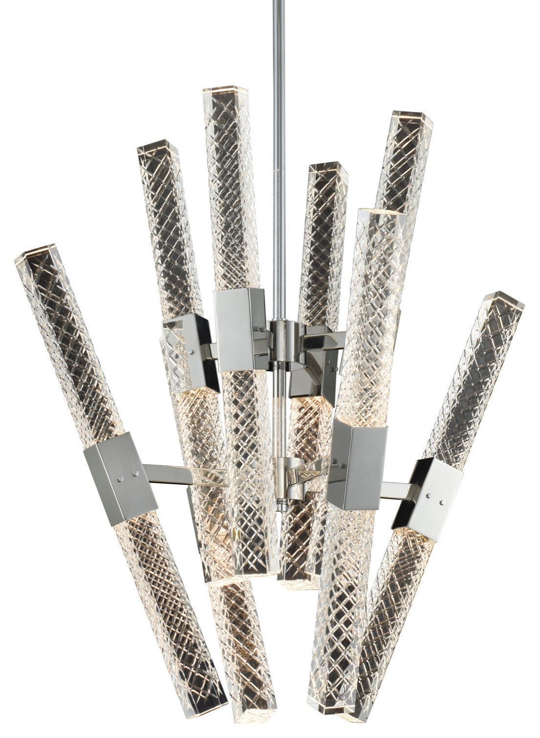 Allegri 034970-FR001 Apollo 16 Light 26"W LED Abstract Chandelier - ChromeBy Allegri Crystal by Kalco Lighting