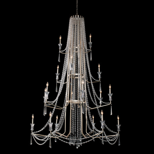 Barcelona 18 Light Chandelier in Transcend SilverBy Varaluz
