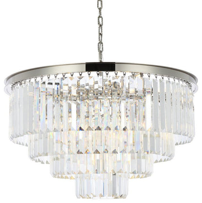 Elegant 1231D32PN/RC Sydney 17-Light Polished Nickel Chandelier ClearBy Elegant Furniture & Lighting