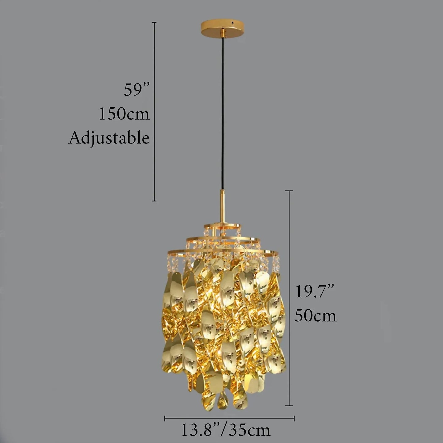 Albiano d'Ivrea Crystal Pendant Chandelier, Chrome, 3 Lights, Cool LightBy Miron Demid LLC