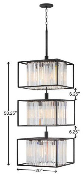 Giada 252W 18 LED Extra Large Pendant In Modern Style, 50.25"Hx20"WBy Hinkley