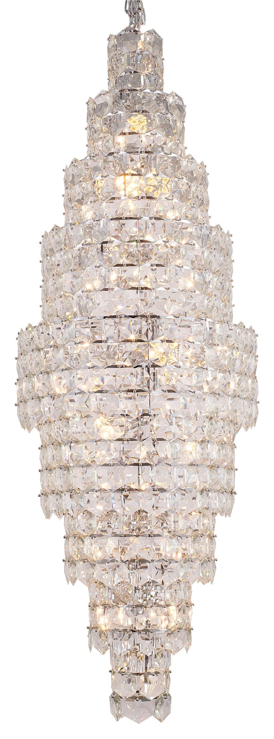 9 Tier Chrome Crystal ChandelierBy Design Living