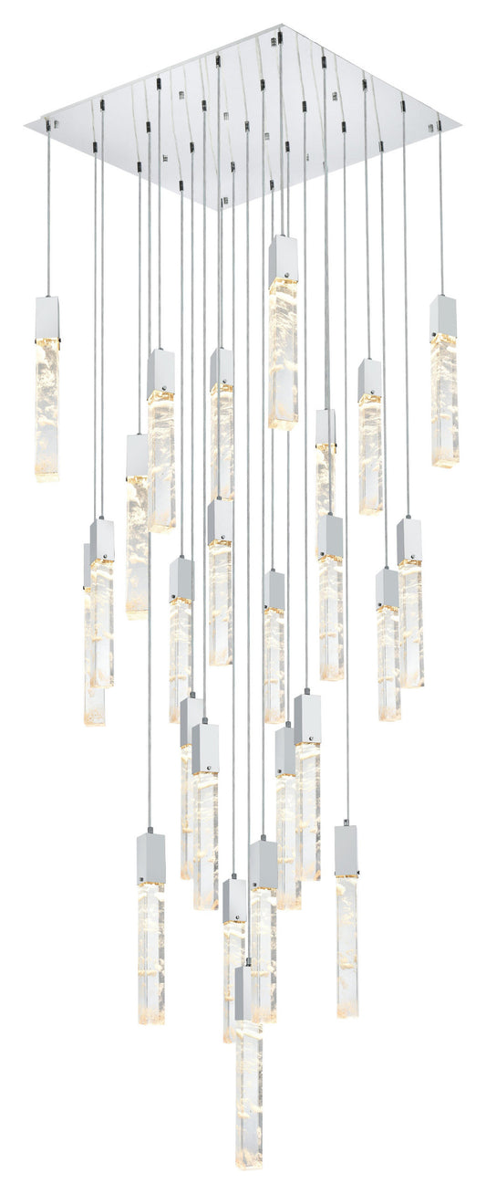 Home Living 36" Chandelier, ChromeBy Home Living