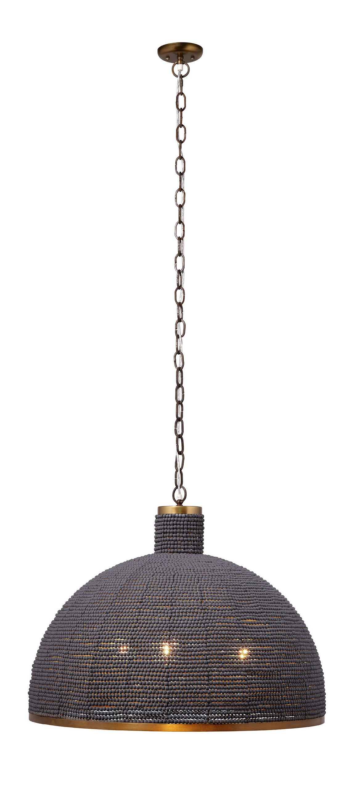 Big Sur 1-Light Beaded Slate Blue ChandelierBy Jamie Young Company