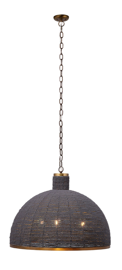 Big Sur 1-Light Beaded Slate Blue ChandelierBy Jamie Young Company