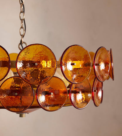Solaris Disc Glass Chandelier