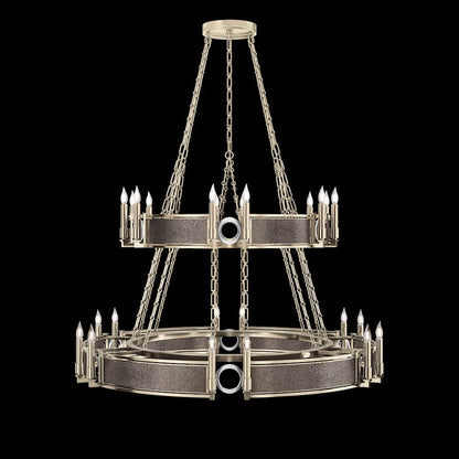 Fine Art Handcrafted Lighting Mirage 24 Light 50" Wide Taper Candle Style Chandelier