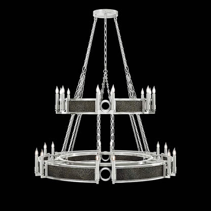 Fine Art Handcrafted Lighting Mirage 24 Light 50" Wide Taper Candle Style Chandelier
