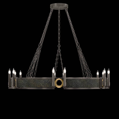 Fine Art Handcrafted Lighting Mirage 12 Light 50" Wide Taper Candle Style Chandelier
