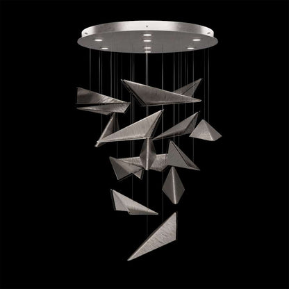 Fine Art Handcrafted Lighting Volo 8 Light 36" Wide x 34" Tall LED Abstract Multi Light Pendant