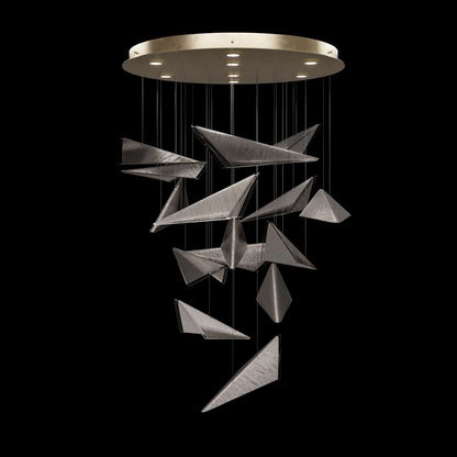 Fine Art Handcrafted Lighting Volo 8 Light 36" Wide x 34" Tall LED Abstract Multi Light Pendant