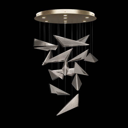 Fine Art Handcrafted Lighting Volo 8 Light 36" Wide x 34" Tall LED Abstract Multi Light Pendant