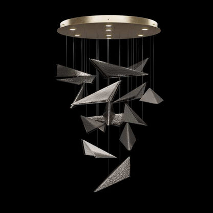 Fine Art Handcrafted Lighting Volo 8 Light 36" Wide x 34" Tall LED Abstract Multi Light Pendant