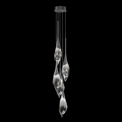 Fine Art Handcrafted Lighting Mayu 13" Wide LED Multi Light Pendant