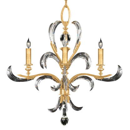 Fine Art Handcrafted Lighting Beveled Arcs 4 Light 28" Wide Crystal Chandelier