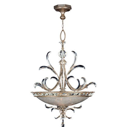 Fine Art Handcrafted Lighting Beveled Arcs 44" Diameter Three-Light Beveled Crystal Bowl Pendant