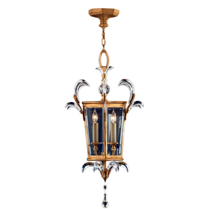 Fine Art Handcrafted Lighting Beveled Arcs Gold 22" Diameter Three-Light Beveled Crystal Bowl Pendant
