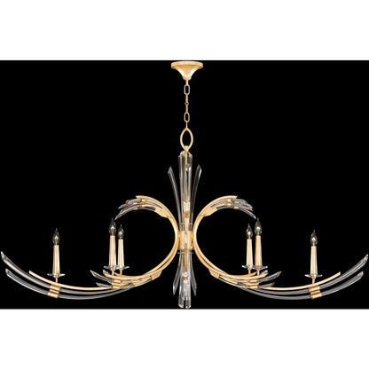 Fine Art Handcrafted Lighting Trevi 6 Light 68" Wide Crystal Abstract Chandelier