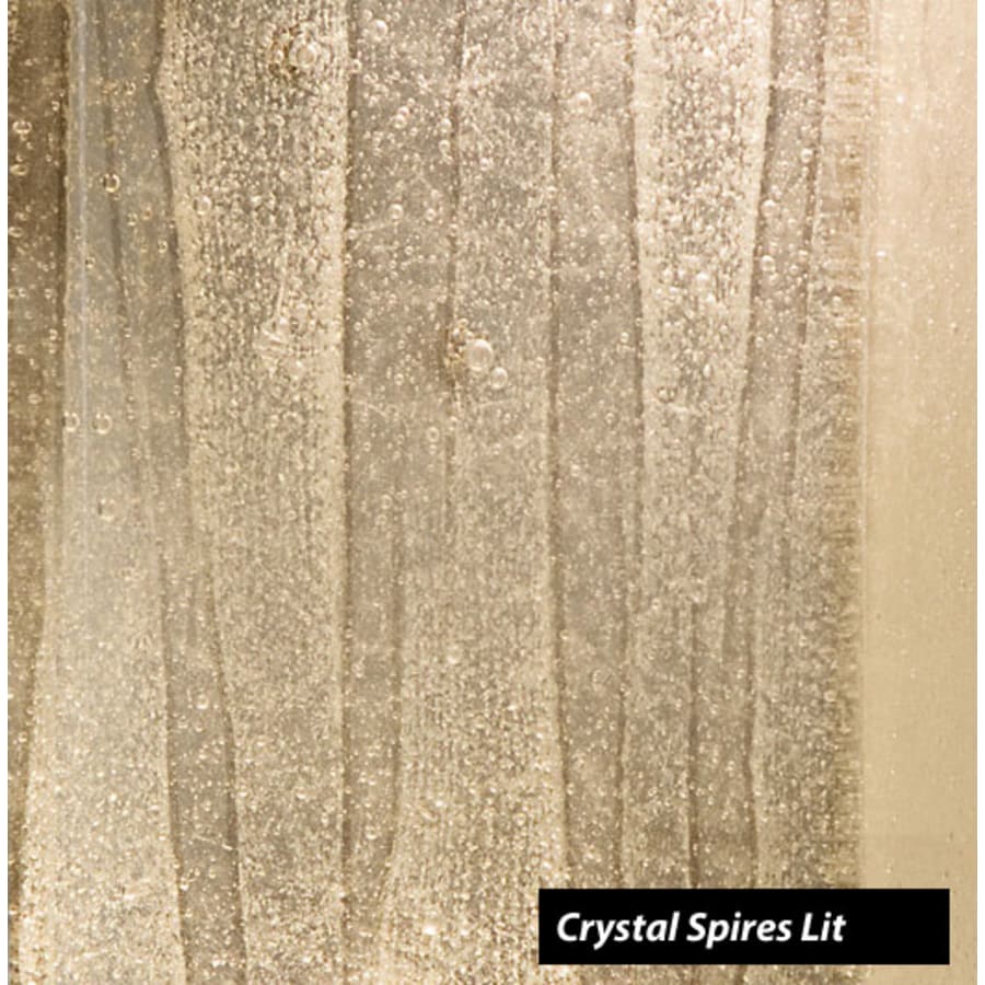 Fine Art Handcrafted Lighting Crystal Bakehouse 7x30 Two-Light Wall Sconce with Rectangular Crystal Spires Fused Glass Panel