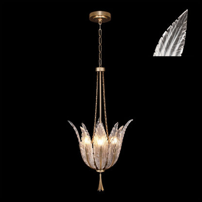 Fine Art Handcrafted Lighting Plume 4 Light 18" Wide Crystal Pendant