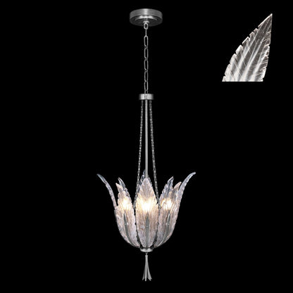Fine Art Handcrafted Lighting Plume 4 Light 18" Wide Crystal Pendant