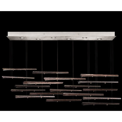 Fine Art Handcrafted Lighting Elevate 8 Light 59" Wide LED Abstract Multi Light Pendant