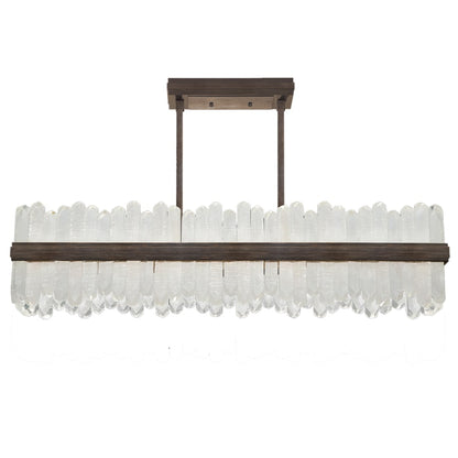 Fine Art Handcrafted Lighting Lior 2 Light 48" Wide LED Crystal Linear Chandelier