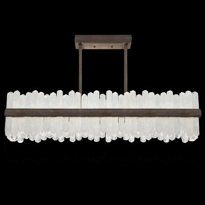 Fine Art Handcrafted Lighting Lior 2 Light 48" Wide LED Crystal Linear Chandelier