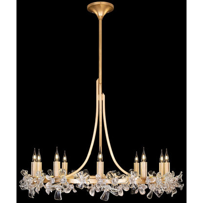 Fine Art Handcrafted Lighting Azu 10 Light 35" Wide Crystal Candle Style Chandelier