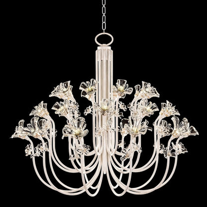 Fine Art Handcrafted Lighting Azu 30 Light 57" Wide Crystal Abstract Chandelier