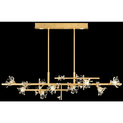 Fine Art Handcrafted Lighting Azu 10 Light 65" Wide Crystal Linear Pendant