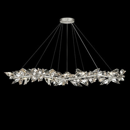 Fine Art Handcrafted Lighting Foret 35 Light 71" Wide Crystal Ring Chandelier