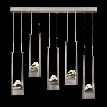 Fine Art Handcrafted Lighting Strata 50" Wide LED Abstract Multi Light Pendant