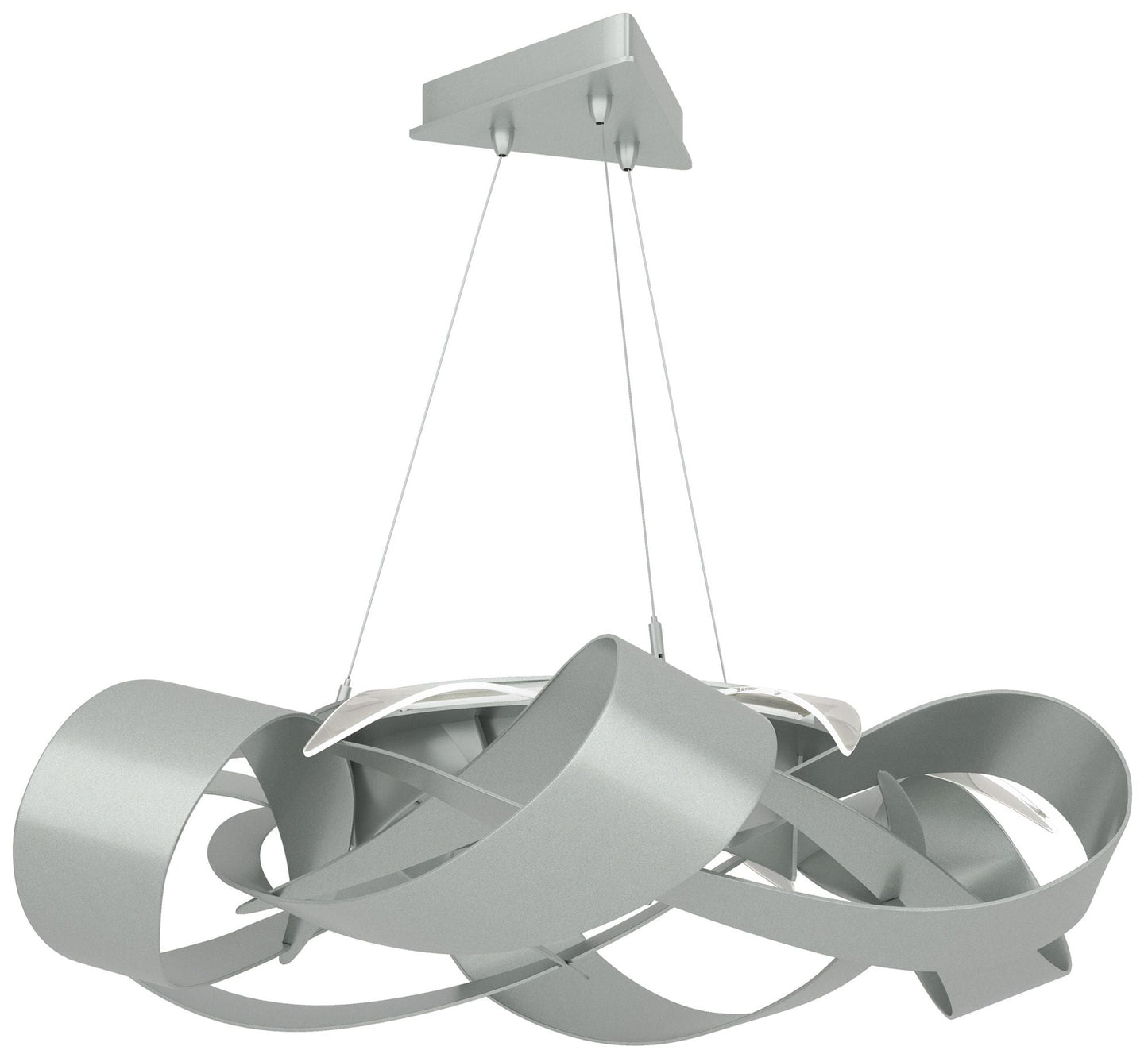 Flux Large LED Pendant - Vintage Platinum Finish - Standard Height