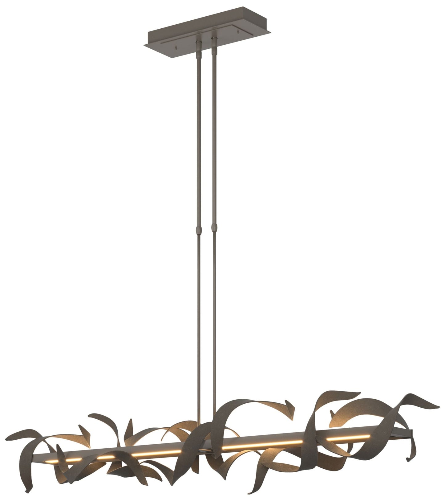 Folio 63.4" Wide Large Dark Smoke LED Pendant