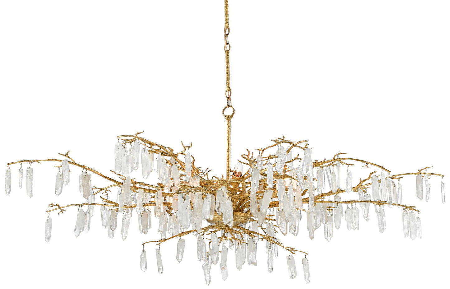 Forest Dawn 60 1/4" Wide 8-Light Gold and Crystal Chandelier