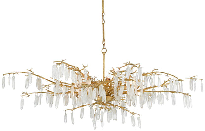 Forest Dawn 60 1/4" Wide 8-Light Gold and Crystal Chandelier