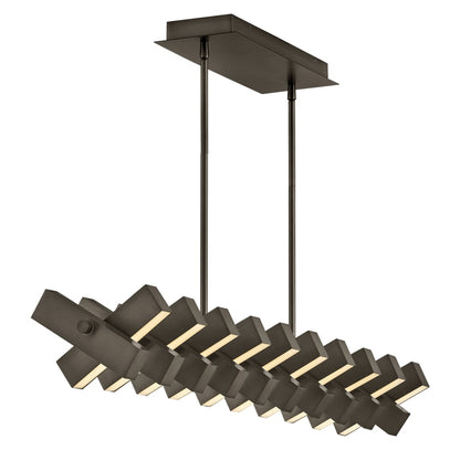 Fredrick Ramond Stitch 42" Wide LED Abstract Chandelier with Articulating LED Panels