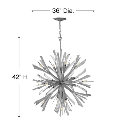 Fredrick Ramond Vida 13 Light 42" High Abstract Chandelier