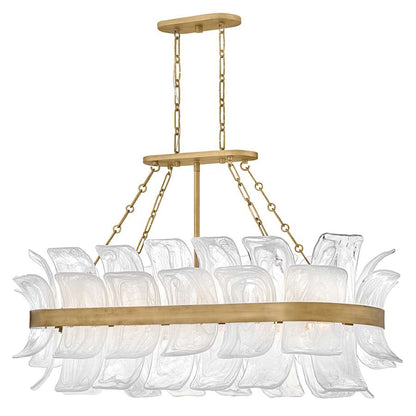 Fredrick Ramond Fleur 10 Light 48" Wide Linear Chandelier