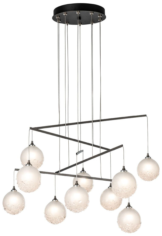 Fritz 37.4" Wide 10-Light Oil Rubbed Bronze Globe Mobile Pendant