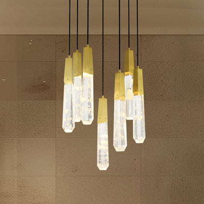 George Kovacs Drifting Droplets 7-Light 20-in Brushed Brass Pan Pendant