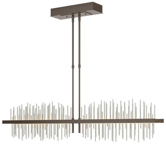 Gossamer 51.9" Bronze & Vintage Platinum Short LED Pendant